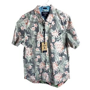 Chubbies The Resort Wear Friday Shirt Size Med Hawaiian Floral Button Up NEW